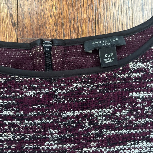 Ann Taylor Maroon and White Knit Dress - Picture 4 of 8